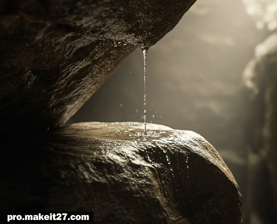 수적석천(水滴石穿)