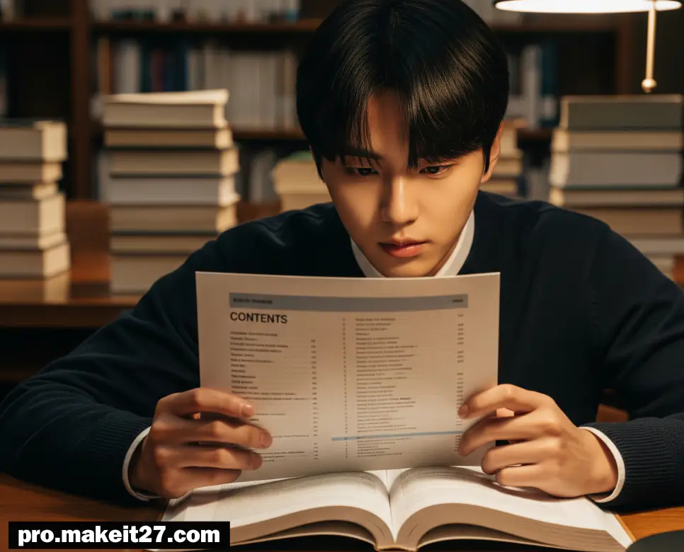 목차 뜻, 후기 뜻, 색인 뜻: 책과 글의 구조